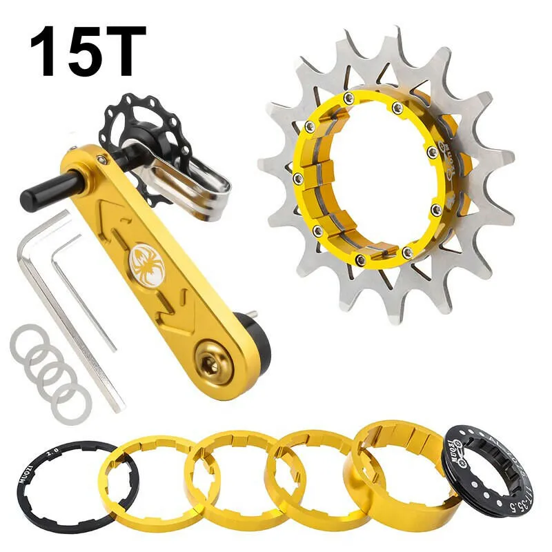 MUQZI Conversion Kit 12T 13T 14T 15T 16T 17T Single Speed Cassette Cog And Chain Tensioner For Road And MTB Bike