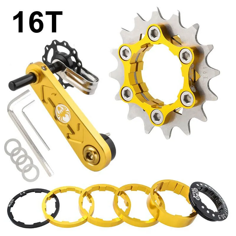 MUQZI Conversion Kit 12T 13T 14T 15T 16T 17T Single Speed Cassette Cog And Chain Tensioner For Road And MTB Bike