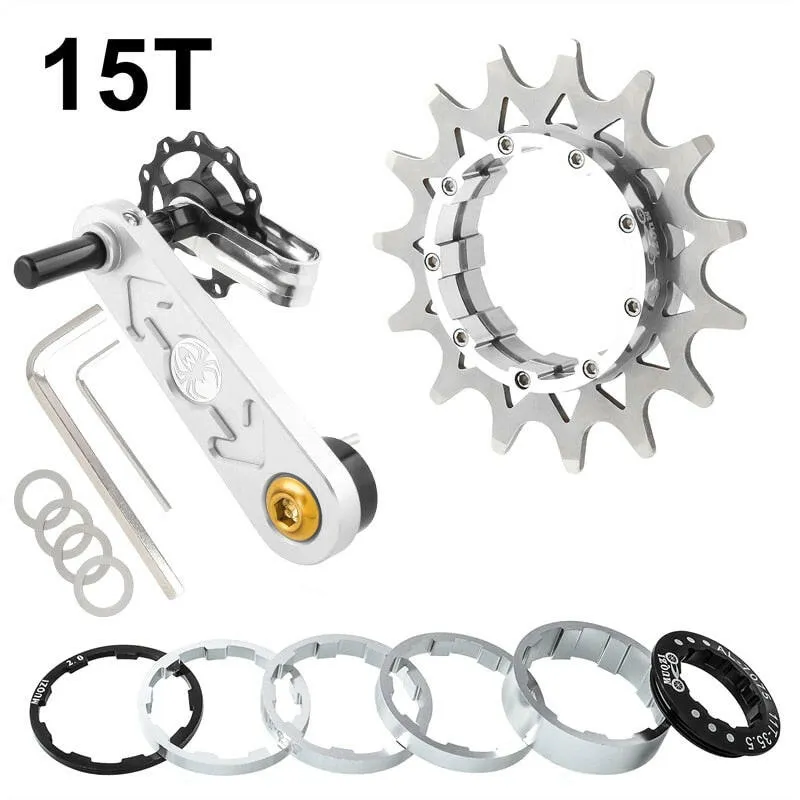 MUQZI Conversion Kit 12T 13T 14T 15T 16T 17T Single Speed Cassette Cog And Chain Tensioner For Road And MTB Bike