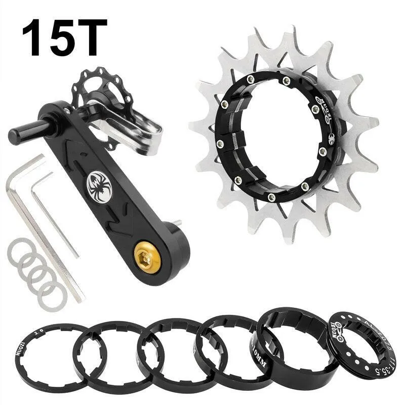 MUQZI Conversion Kit 12T 13T 14T 15T 16T 17T Single Speed Cassette Cog And Chain Tensioner For Road And MTB Bike