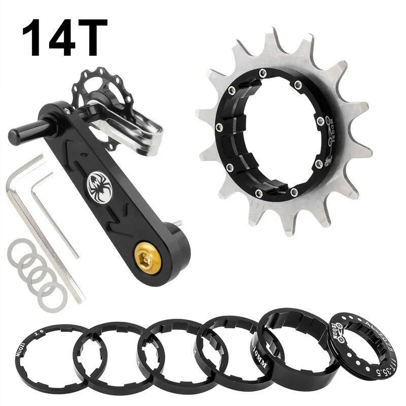 MUQZI Conversion Kit 12T 13T 14T 15T 16T 17T Single Speed Cassette Cog And Chain Tensioner For Road And MTB Bike