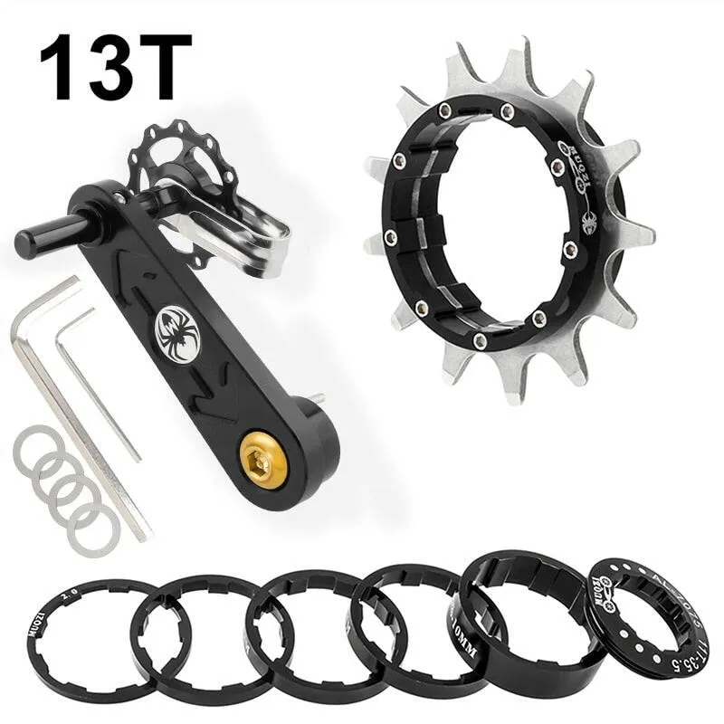 MUQZI Conversion Kit 12T 13T 14T 15T 16T 17T Single Speed Cassette Cog And Chain Tensioner For Road And MTB Bike