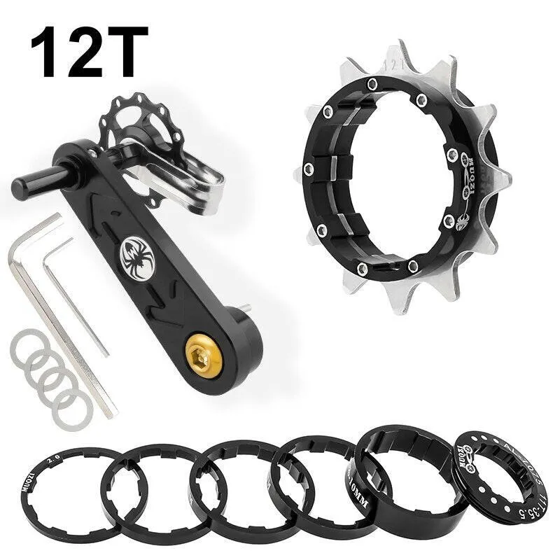 MUQZI Conversion Kit 12T 13T 14T 15T 16T 17T Single Speed Cassette Cog And Chain Tensioner For Road And MTB Bike