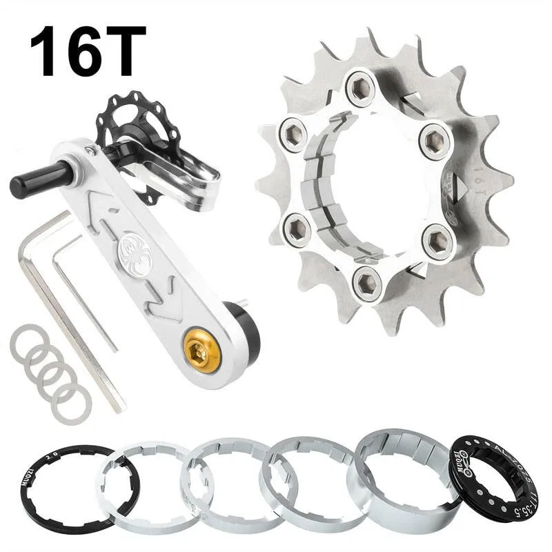 MUQZI Conversion Kit 12T 13T 14T 15T 16T 17T Single Speed Cassette Cog And Chain Tensioner For Road And MTB Bike