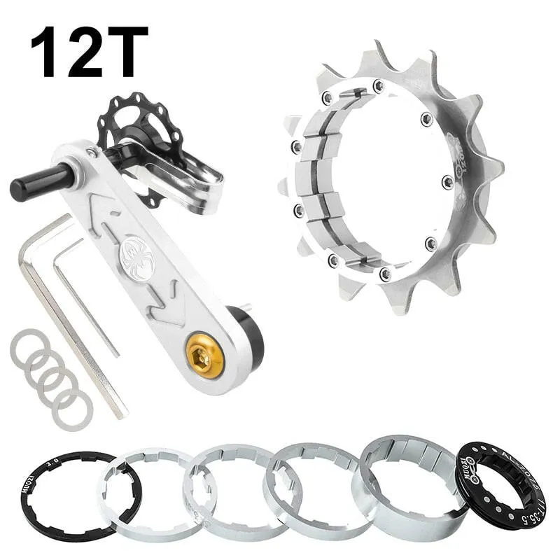 MUQZI Conversion Kit 12T 13T 14T 15T 16T 17T Single Speed Cassette Cog And Chain Tensioner For Road And MTB Bike