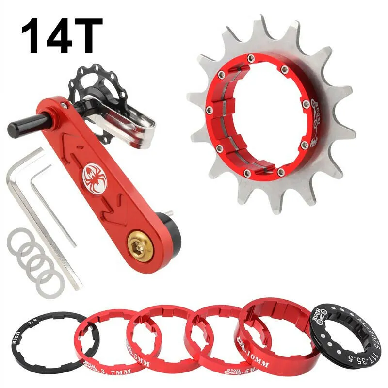 MUQZI Conversion Kit 12T 13T 14T 15T 16T 17T Single Speed Cassette Cog And Chain Tensioner For Road And MTB Bike