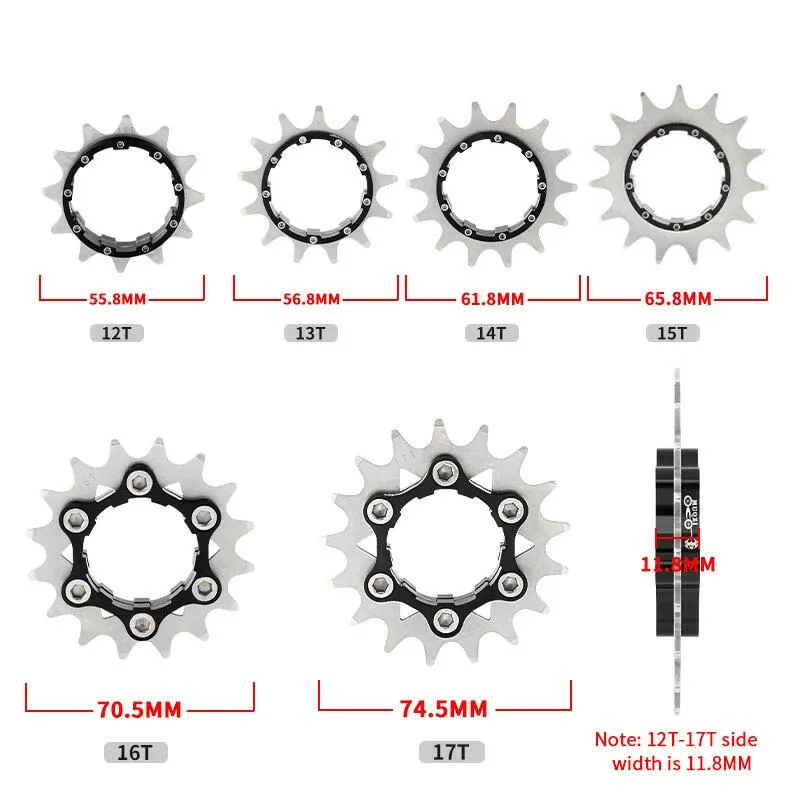 MUQZI Conversion Kit 12T 13T 14T 15T 16T 17T Single Speed Cassette Cog And Chain Tensioner For Road And MTB Bike