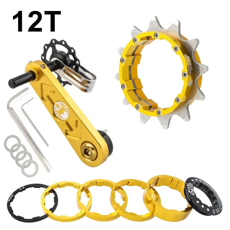 MUQZI Conversion Kit 12T 13T 14T 15T 16T 17T Single Speed Cassette Cog And Chain Tensioner For Road And MTB Bike