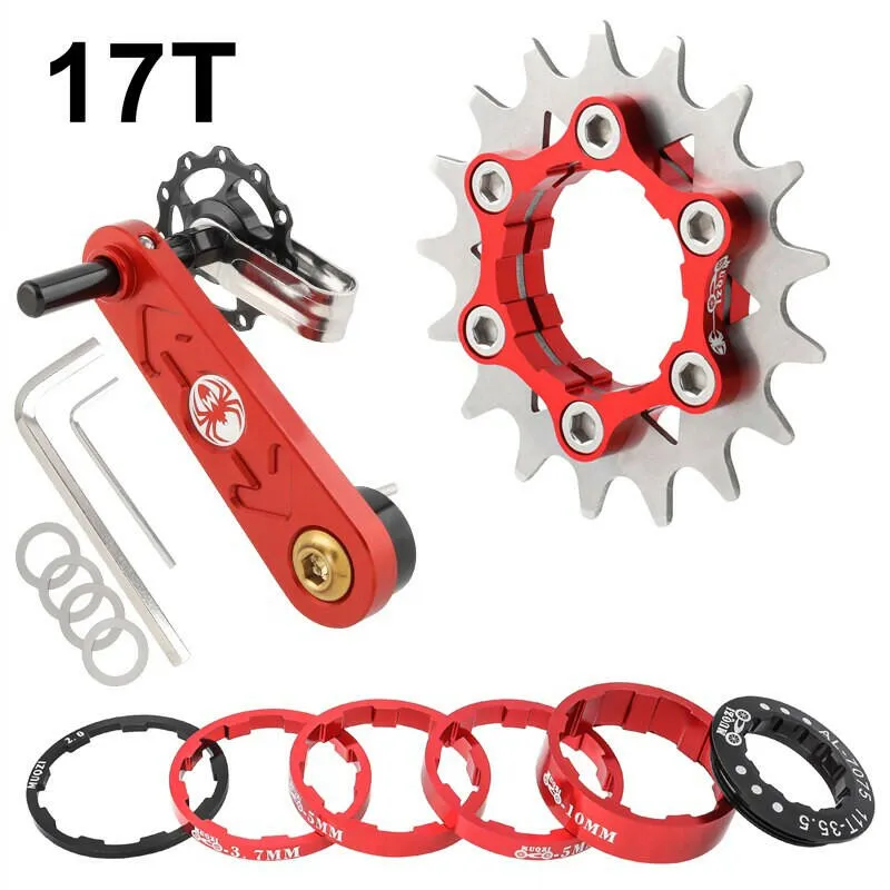 MUQZI Conversion Kit 12T 13T 14T 15T 16T 17T Single Speed Cassette Cog And Chain Tensioner For Road And MTB Bike