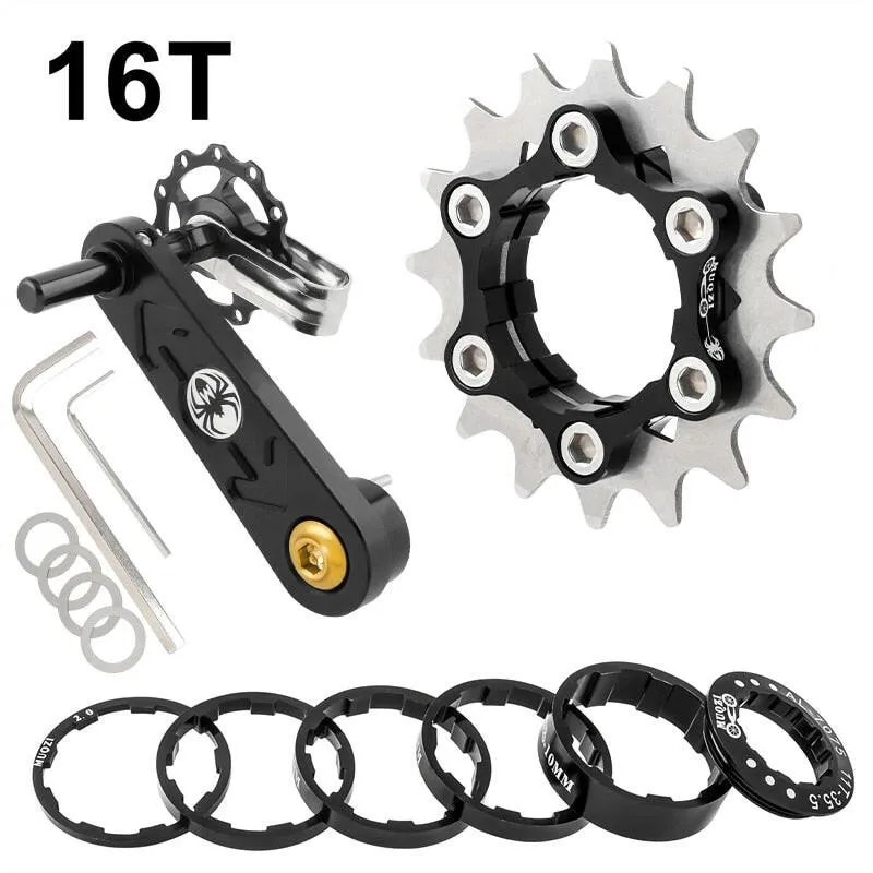 MUQZI Conversion Kit 12T 13T 14T 15T 16T 17T Single Speed Cassette Cog And Chain Tensioner For Road And MTB Bike