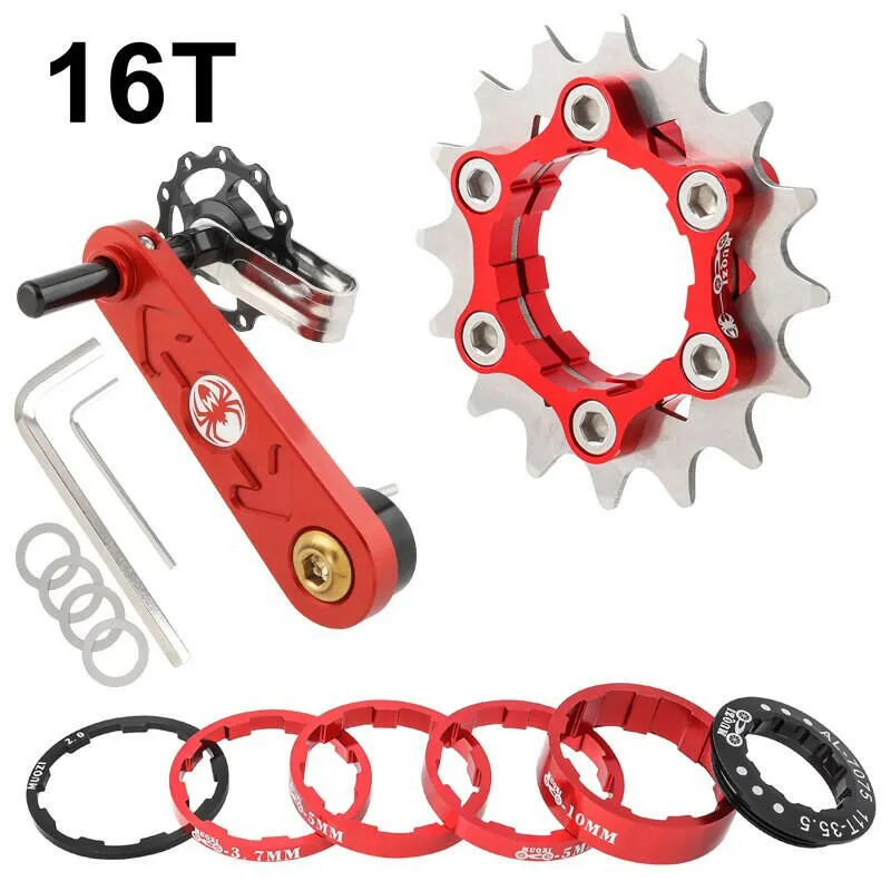 MUQZI Conversion Kit 12T 13T 14T 15T 16T 17T Single Speed Cassette Cog And Chain Tensioner For Road And MTB Bike