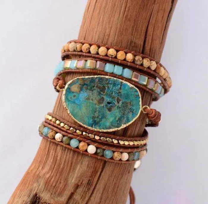 Natural Ocean Stone Bracelet