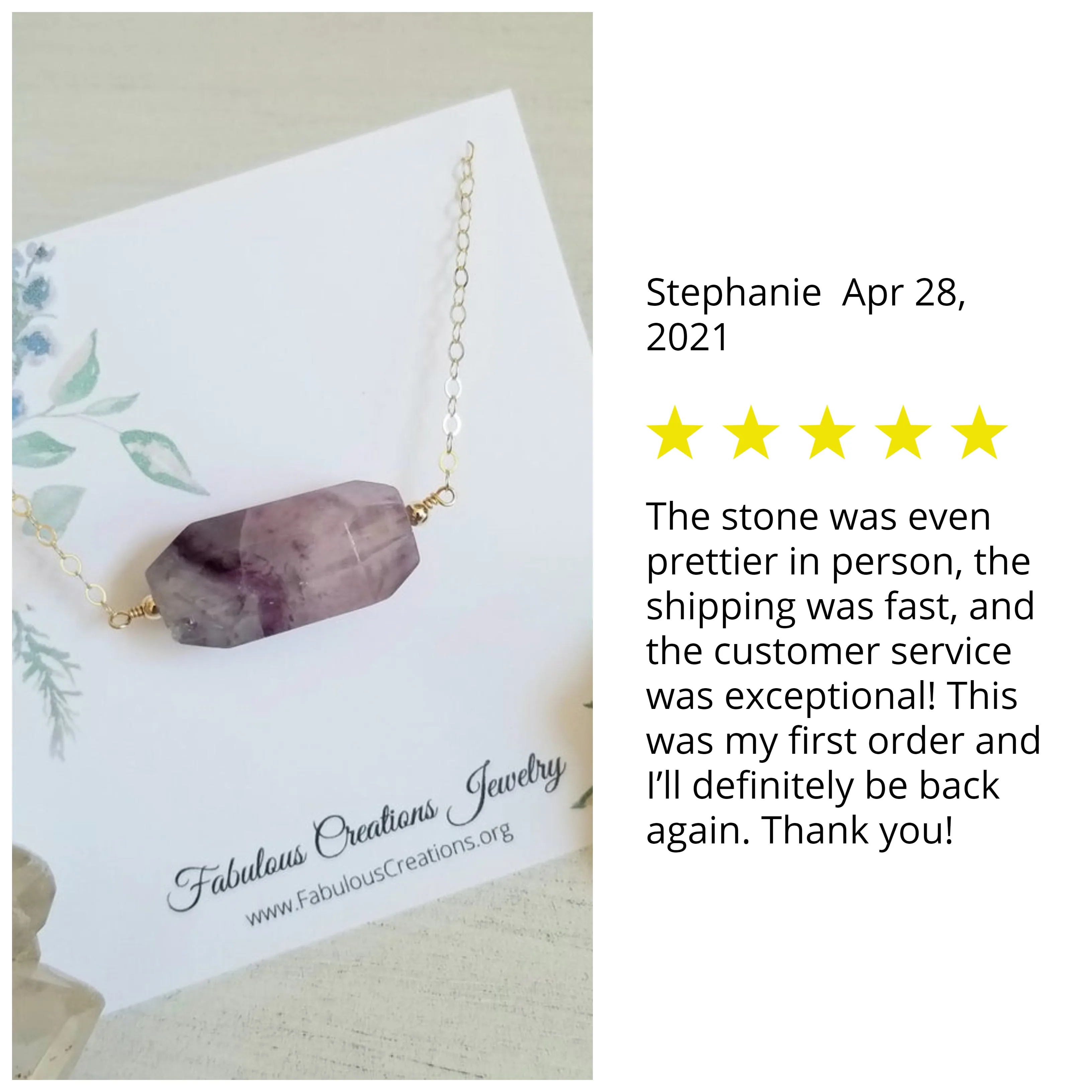Natural Raw Fluorite Necklace