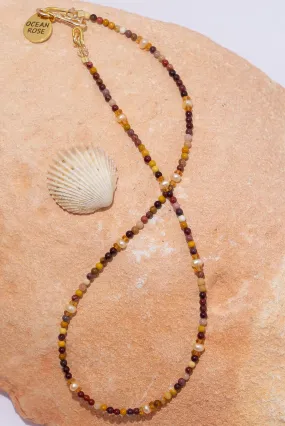 Necklace Gemstone Sepia Bubbles