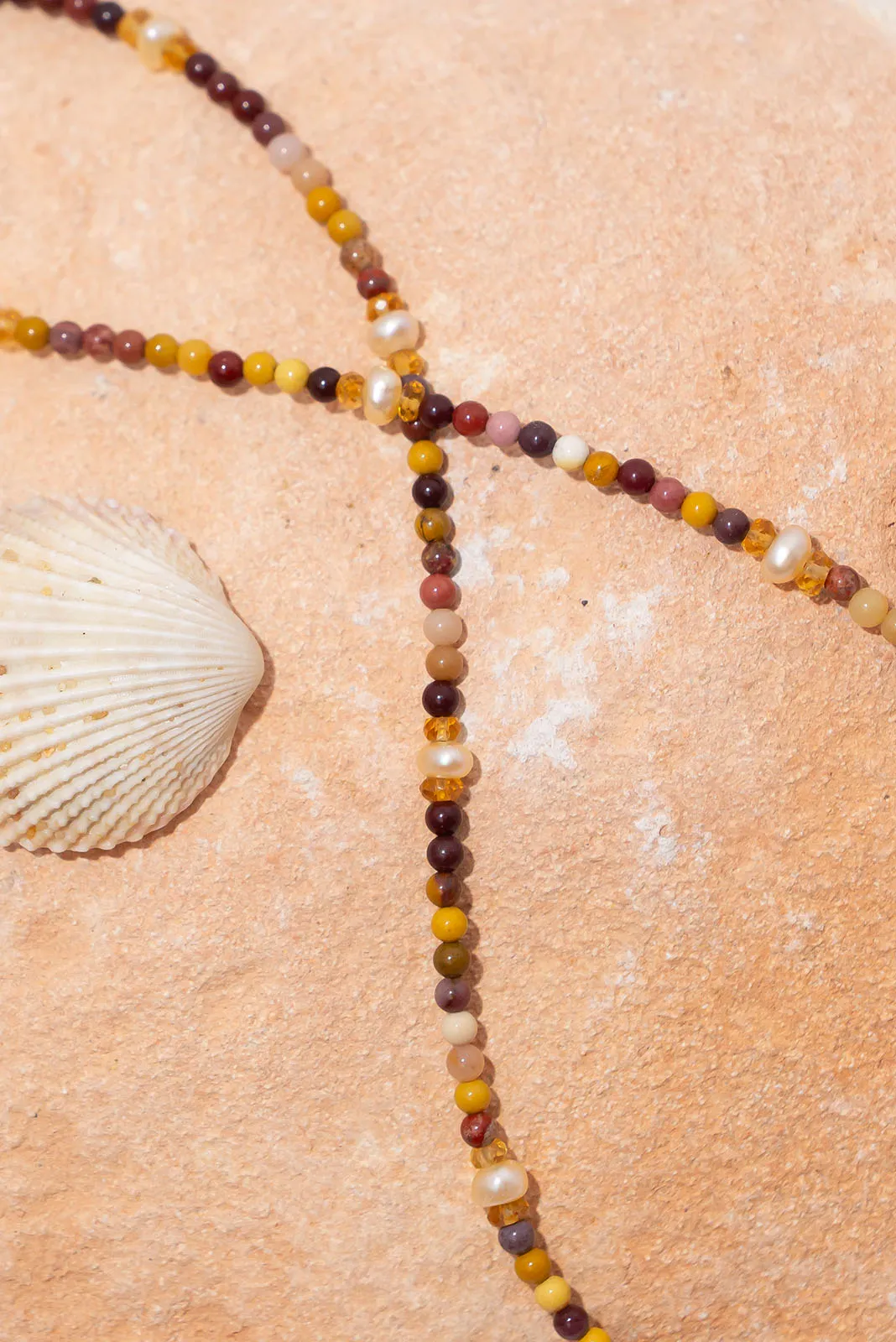 Necklace Gemstone Sepia Bubbles