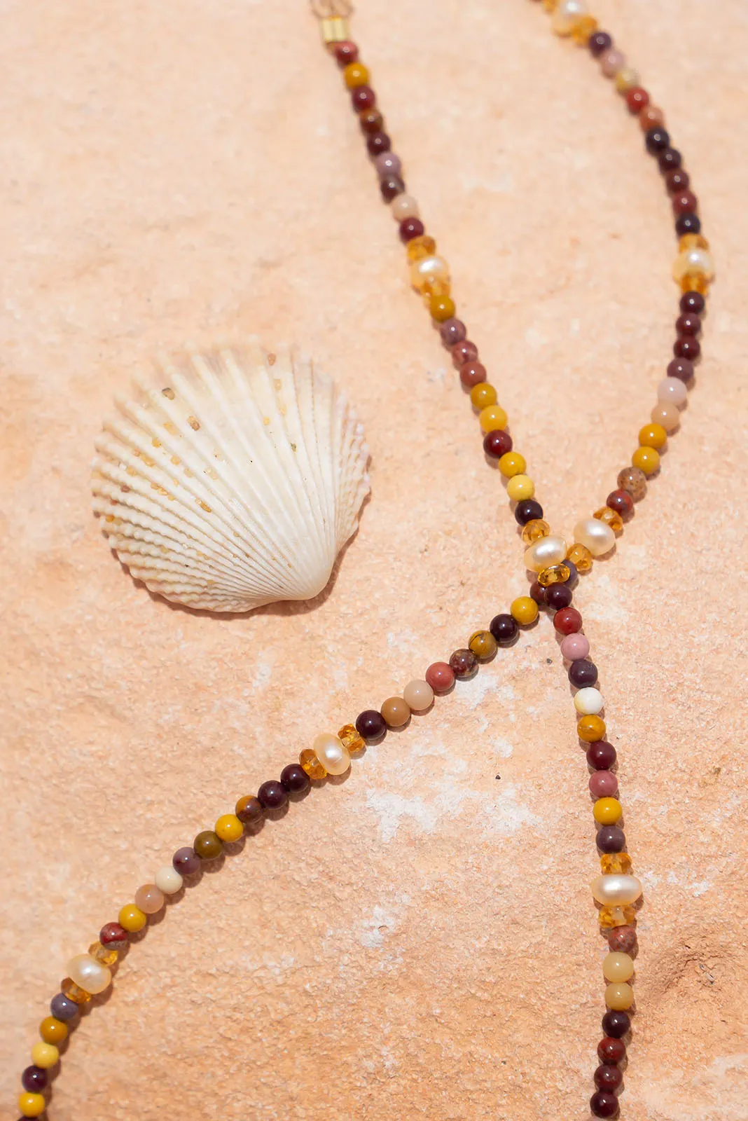 Necklace Gemstone Sepia Bubbles