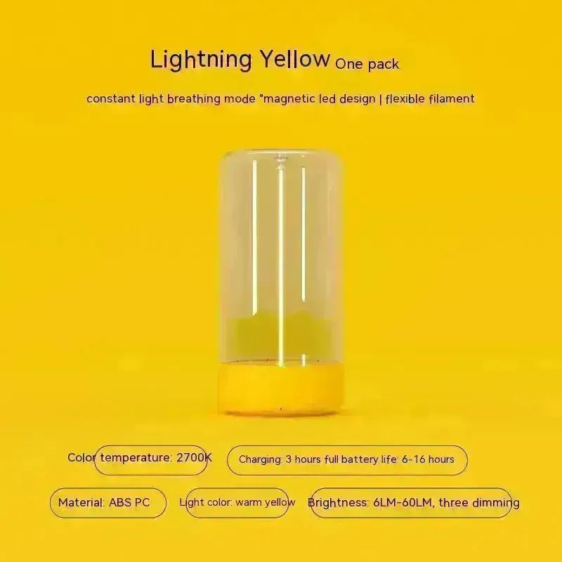 New LED Camping Light Type-c Rechargeable Portable Night Light With High Transparency And Anti Drop Creative Atmosphere Light