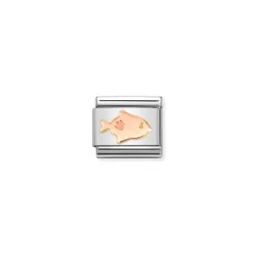 Nomination Class 9ct Rose Gold Fish Charm