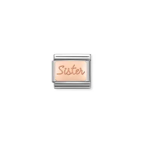 Nomination Classic 9ct Rose Gold Sister Charm