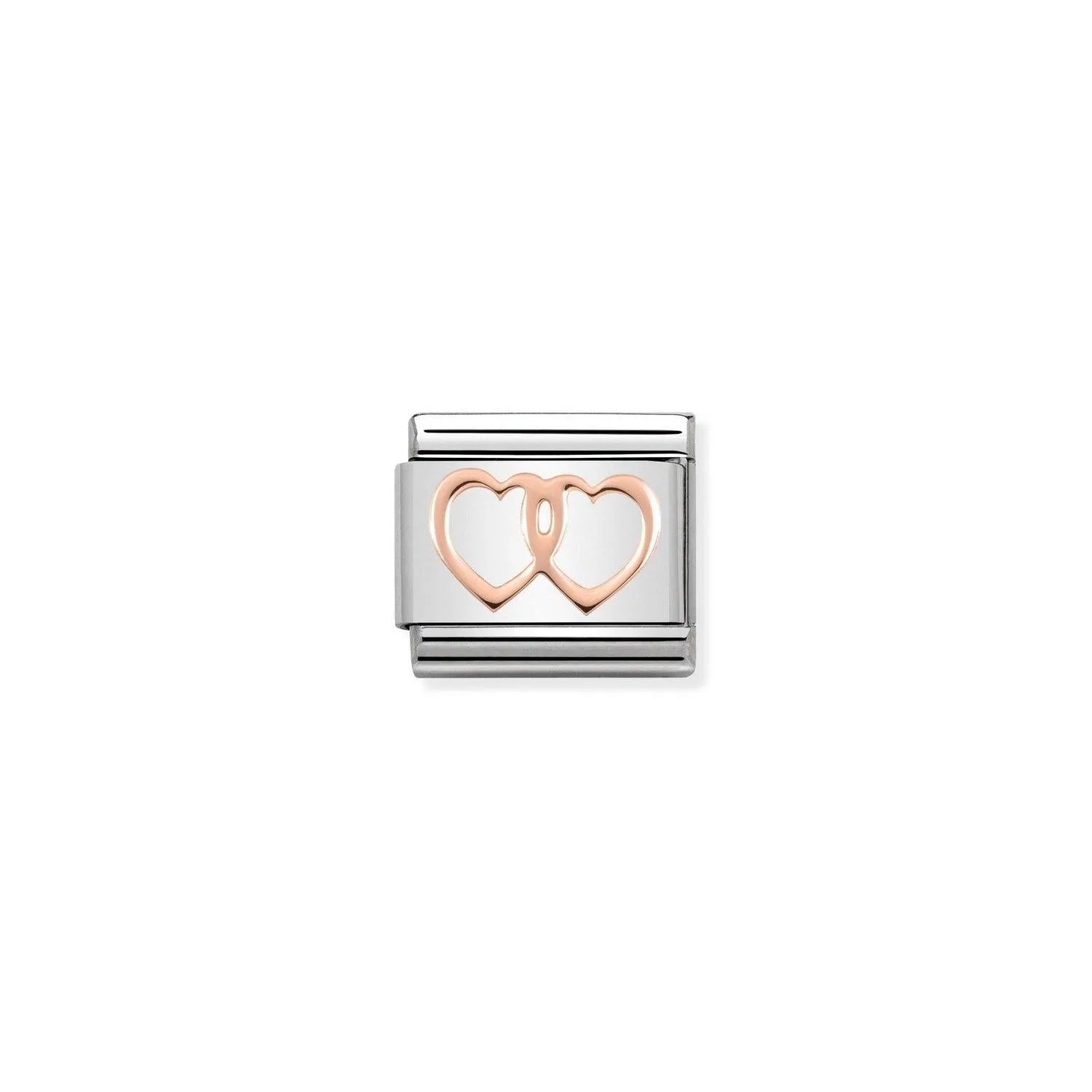 Nomination Classic Rose Gold Double Heart Charm