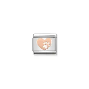 Nomination Classic Rose Gold Paw Prints Charm