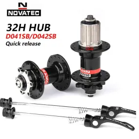 Novatec Hub D041SB D042SB Disc Card Brake MTB Mountain Bike Hub Bearing Front/Rear Bicycle Hubs 32 Holes 8/9/10/11/12Speed