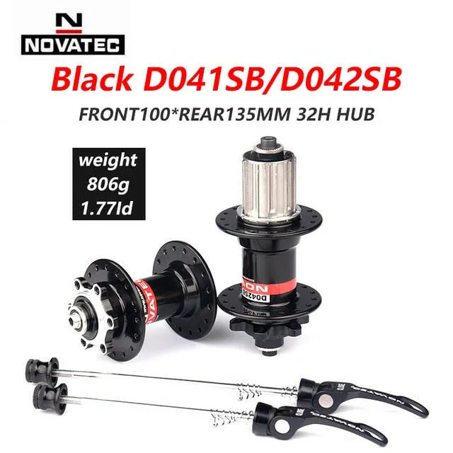 Novatec Hub D041SB D042SB Disc Card Brake MTB Mountain Bike Hub Bearing Front/Rear Bicycle Hubs 32 Holes 8/9/10/11/12Speed