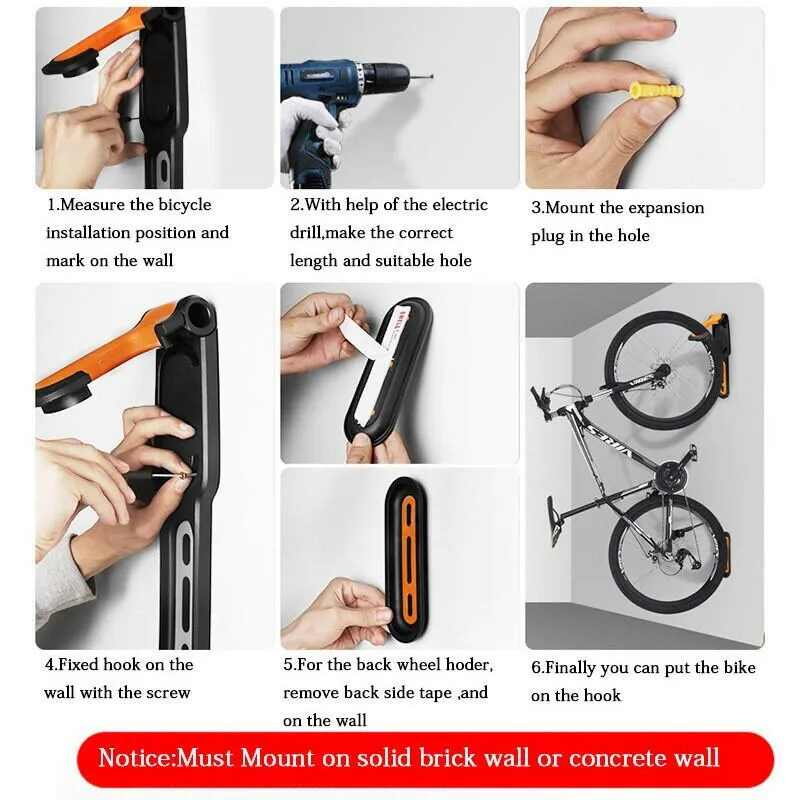OFFBONDAGE Bicycle Wall Mount Rack Road MTB Bike Wall Hook Holder Stand Vertical MTB Storage Hanger Cycling Display Stand