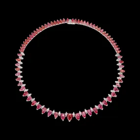 Padparadscha Infinity Necklace