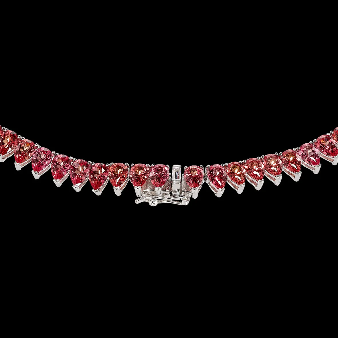 Padparadscha Infinity Necklace