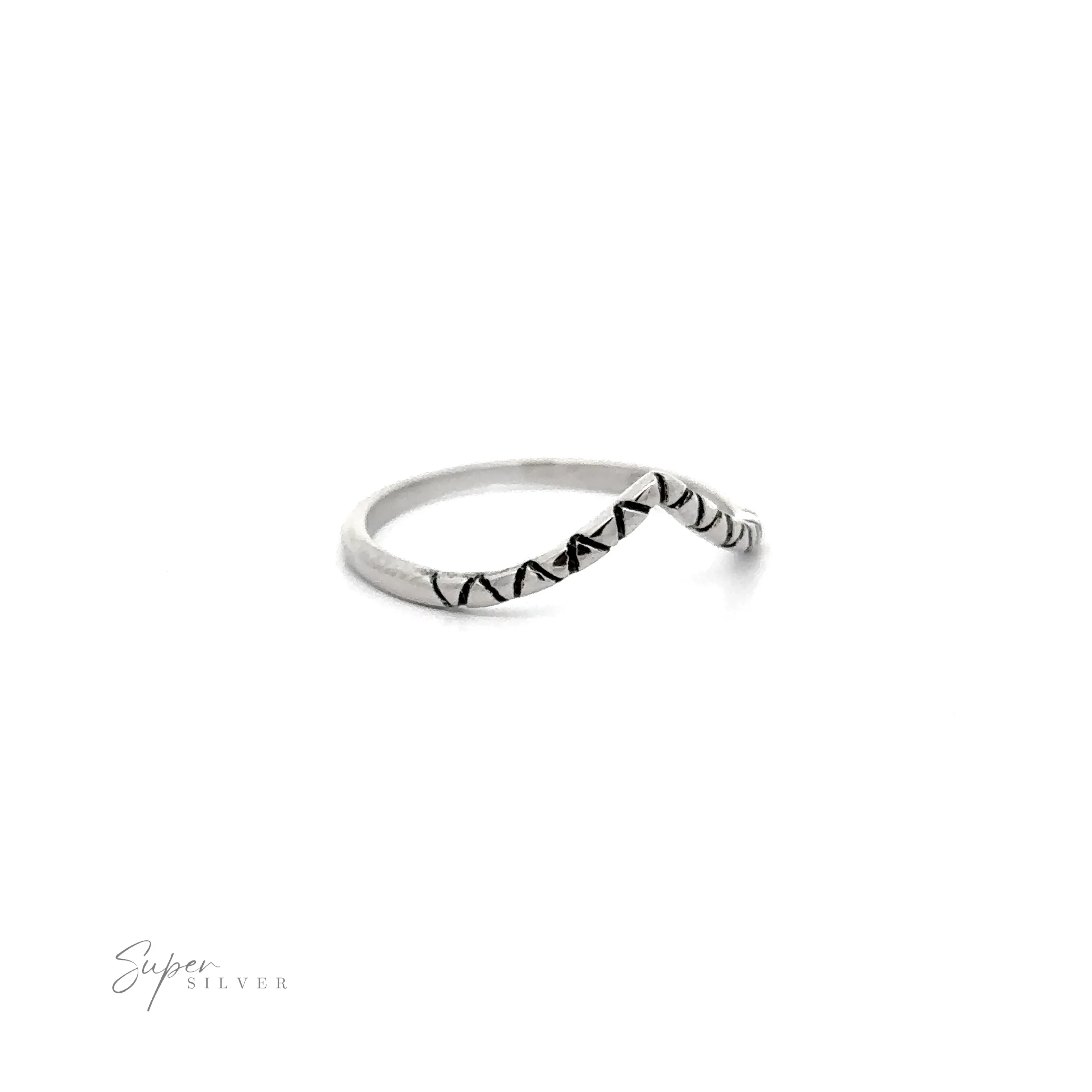 Patterned Chevron Ring