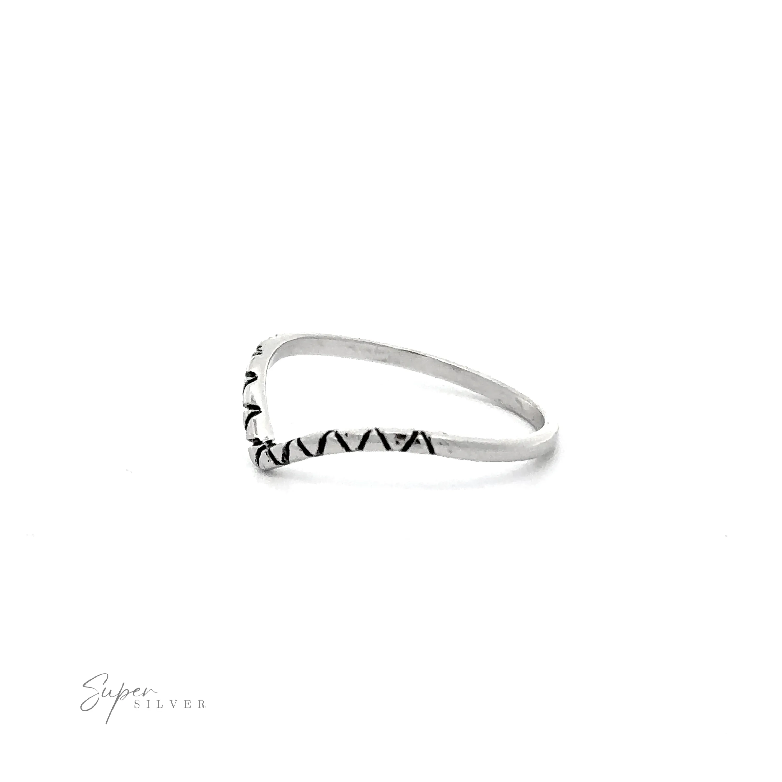 Patterned Chevron Ring