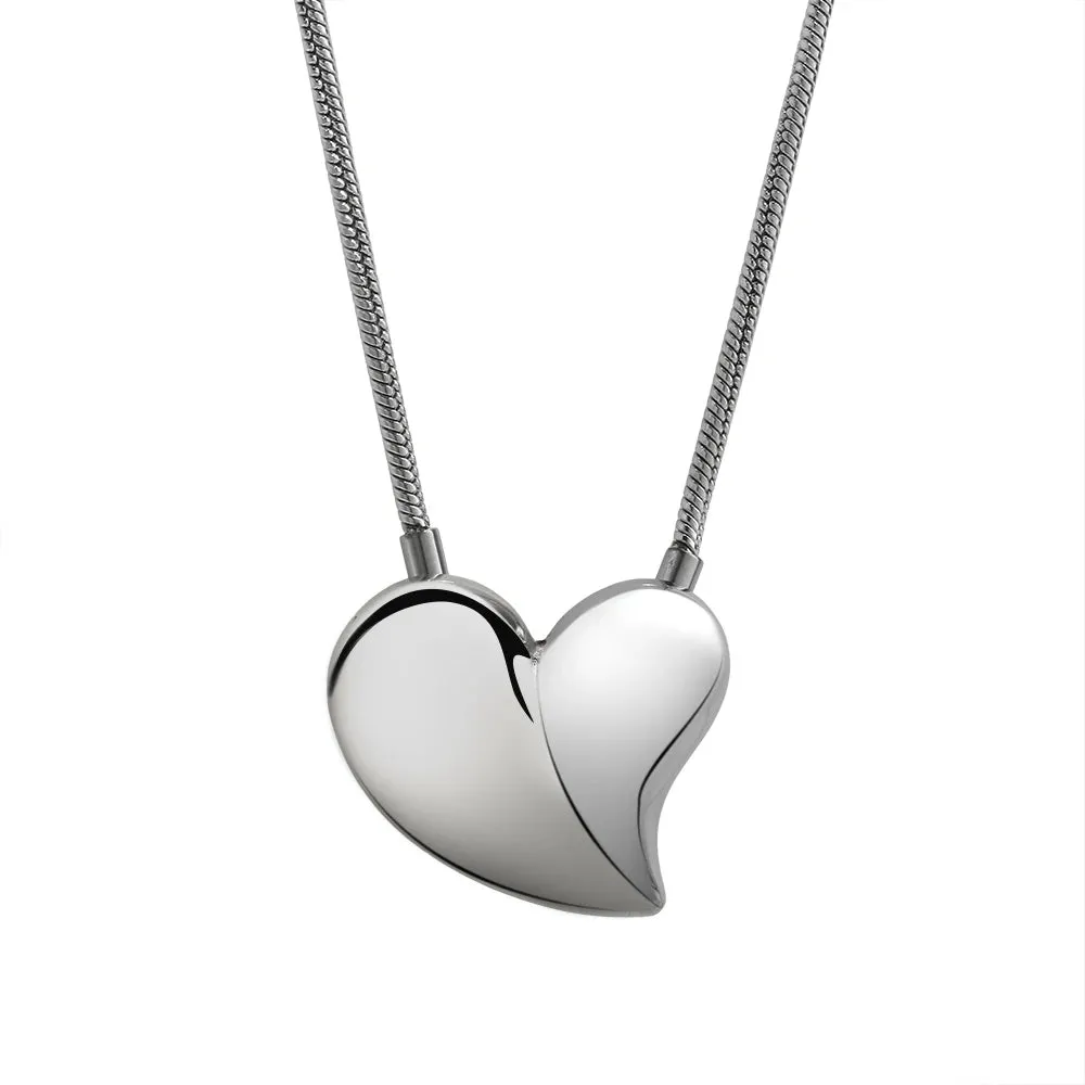 Peach Heart Earrings Necklace Rust Resistant Trendy Jewelry Set