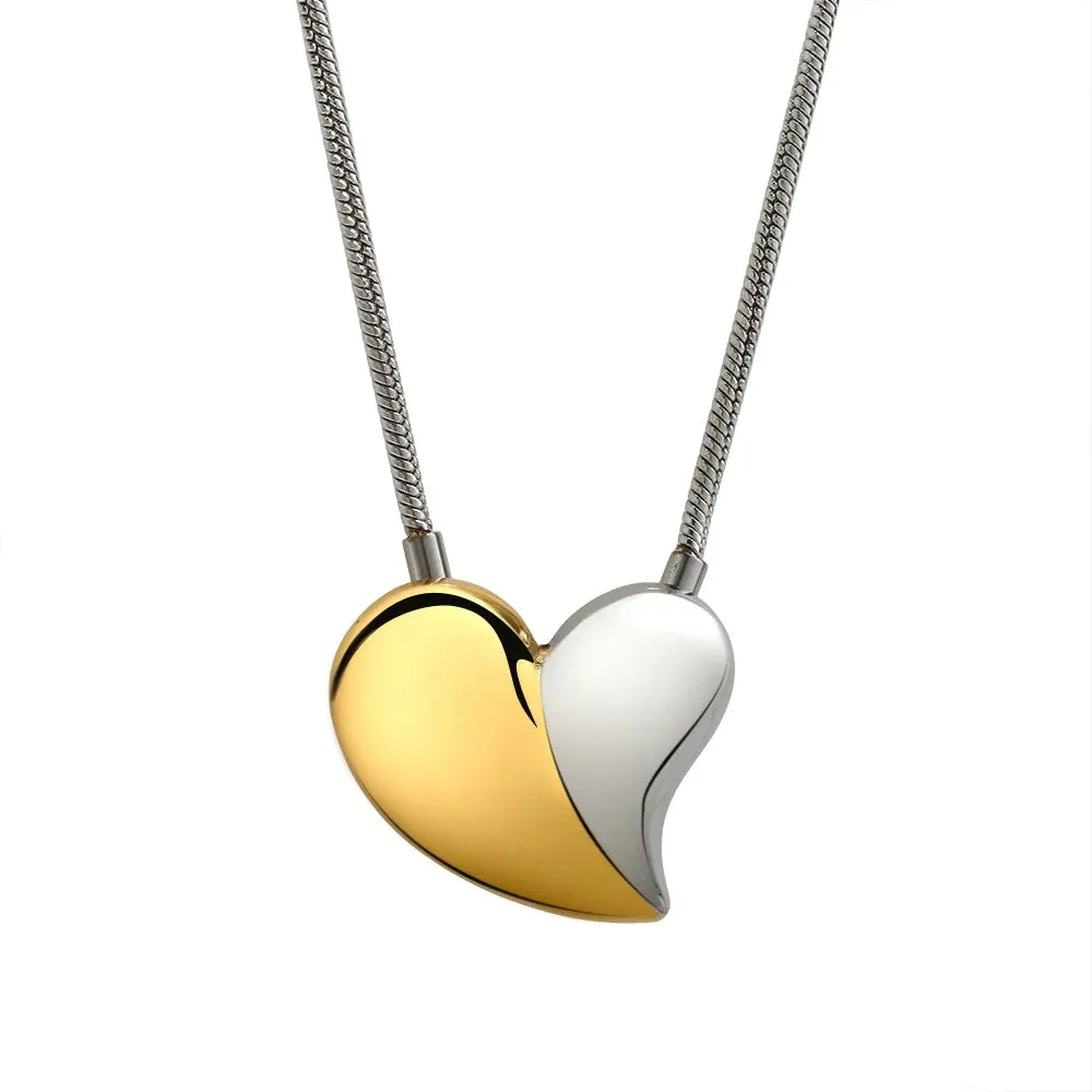 Peach Heart Earrings Necklace Rust Resistant Trendy Jewelry Set