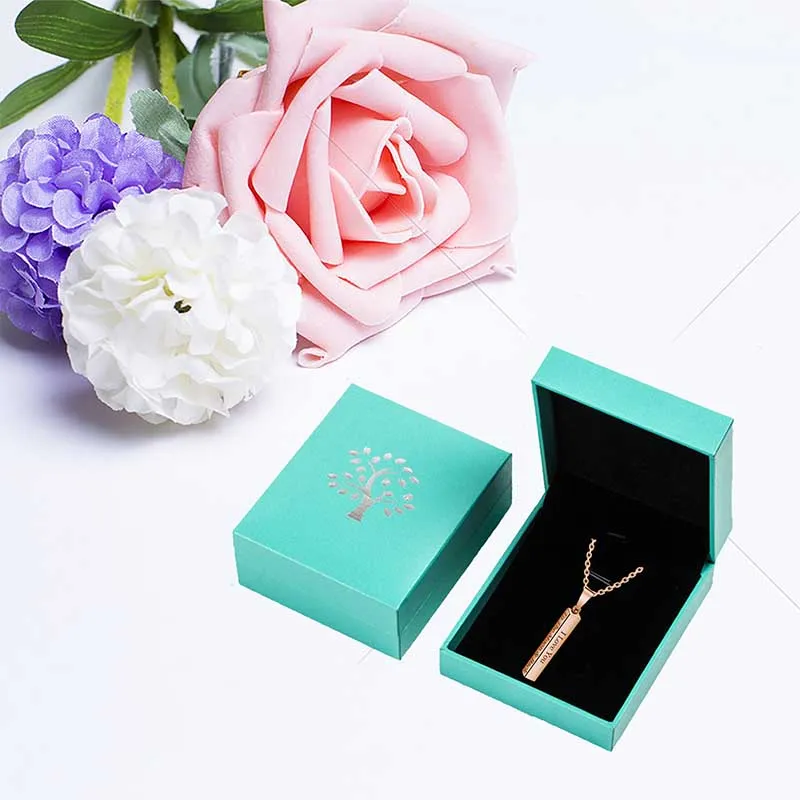 Personalized Bar Necklace,Custom Chain,Custom Word Necklace,Engraved  3D Bar Necklace,Rose Gold