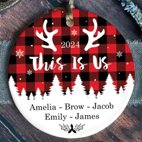 Personalized Family Ornament, Custom Xmas Tree Ornament, First Christmas Family Ornament CX01-25