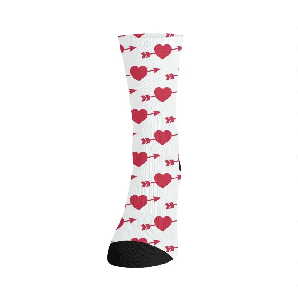 Personalized Heartbeat Socks, Custom Romantic Valentine's Gift for Couples