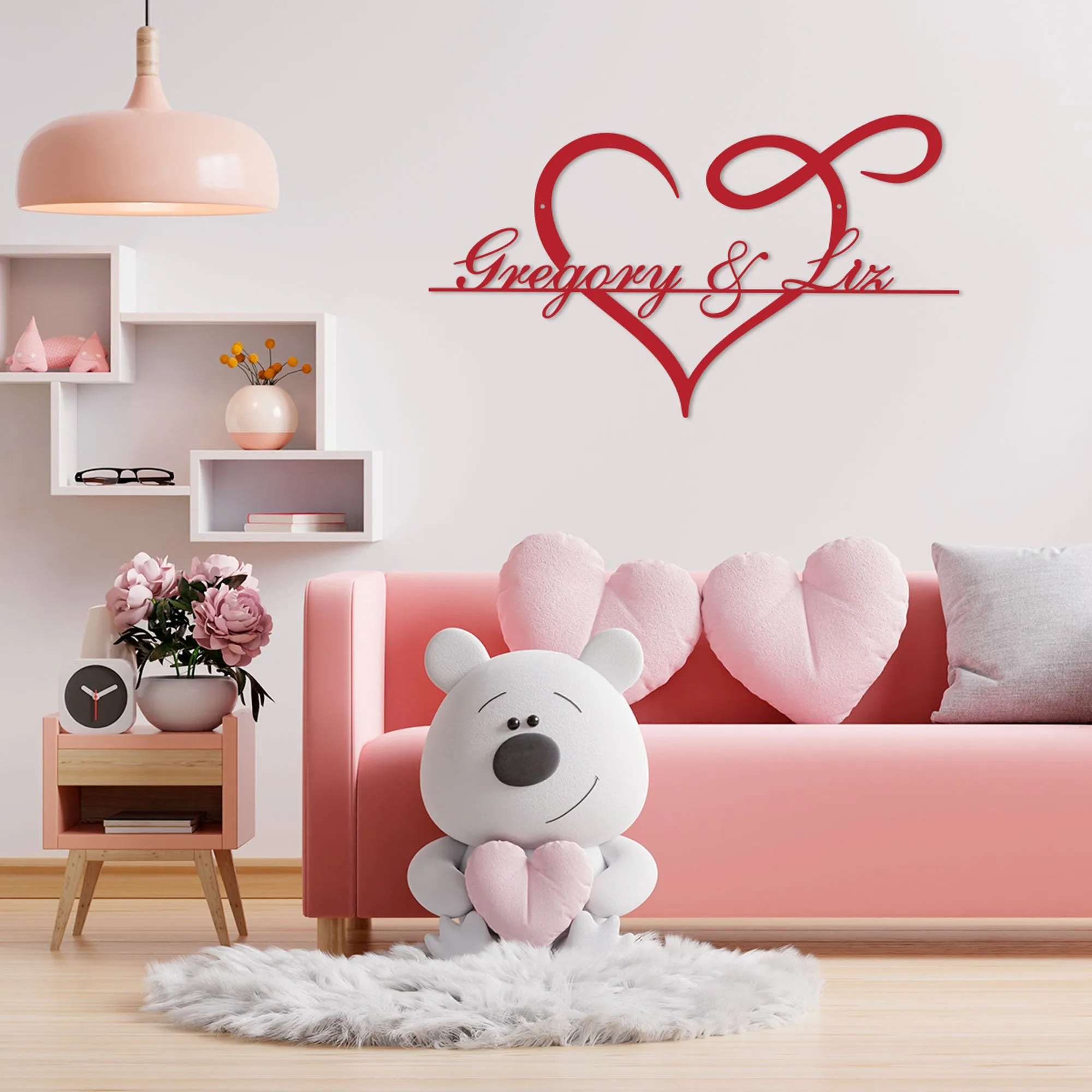 Personalized Infinity Heart Monogram