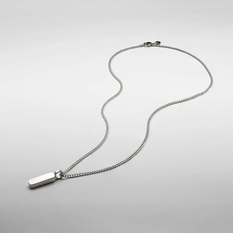 Personalized Simple Stainless Steel Bar Necklace