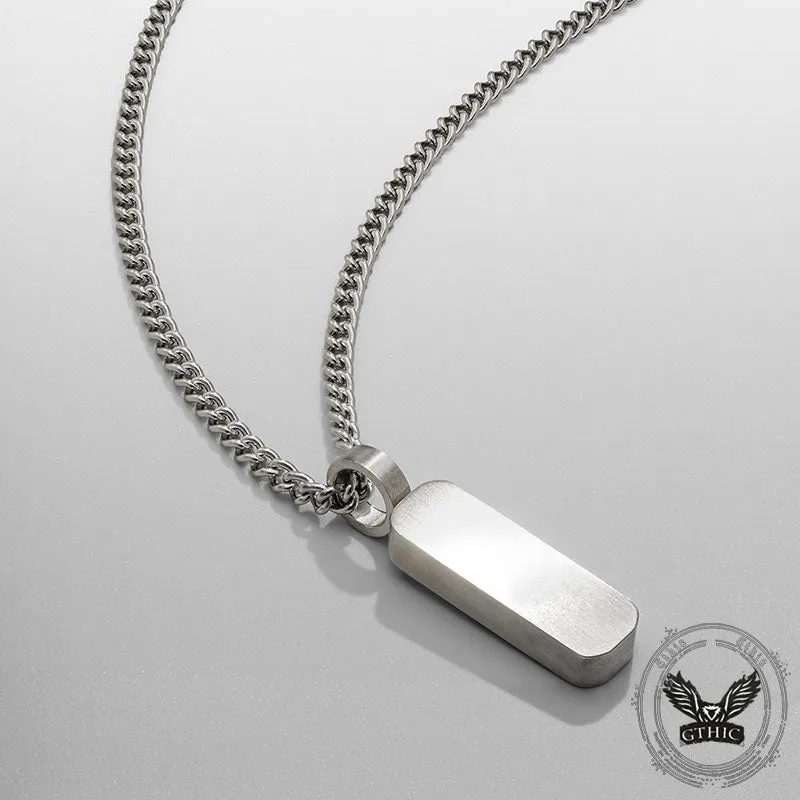 Personalized Simple Stainless Steel Bar Necklace