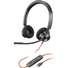Poly Blackwire 3320 USB-C Headset, Stereo, Wired, Black