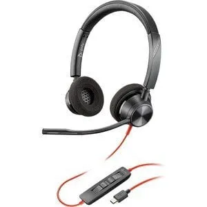 Poly Blackwire 3320 USB-C Headset, Stereo, Wired, Black