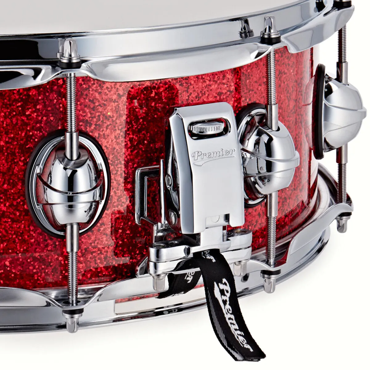 Premier 14" x 5.5" Genista Classic Snare Drum - Red Sparkle