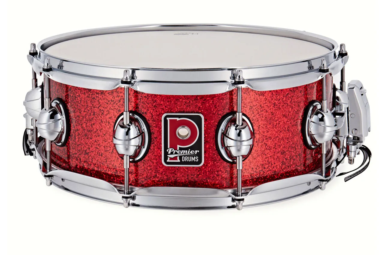 Premier 14" x 5.5" Genista Classic Snare Drum - Red Sparkle