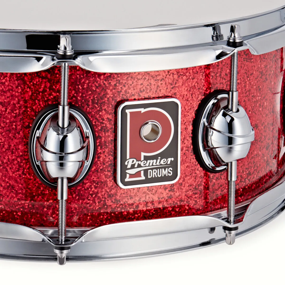 Premier 14" x 5.5" Genista Classic Snare Drum - Red Sparkle