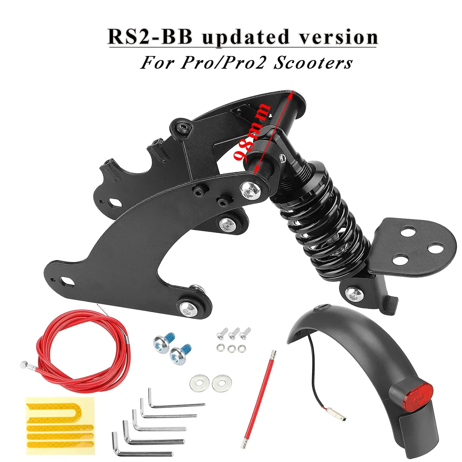 Rear Shock Absorber for Scooter Rear Spring Shock Absorption For M365 Pro/Pro2 Front Suspension Fork Electric Scooters Accessory
