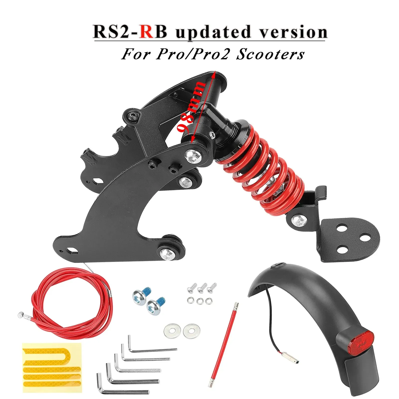 Rear Shock Absorber for Scooter Rear Spring Shock Absorption For M365 Pro/Pro2 Front Suspension Fork Electric Scooters Accessory