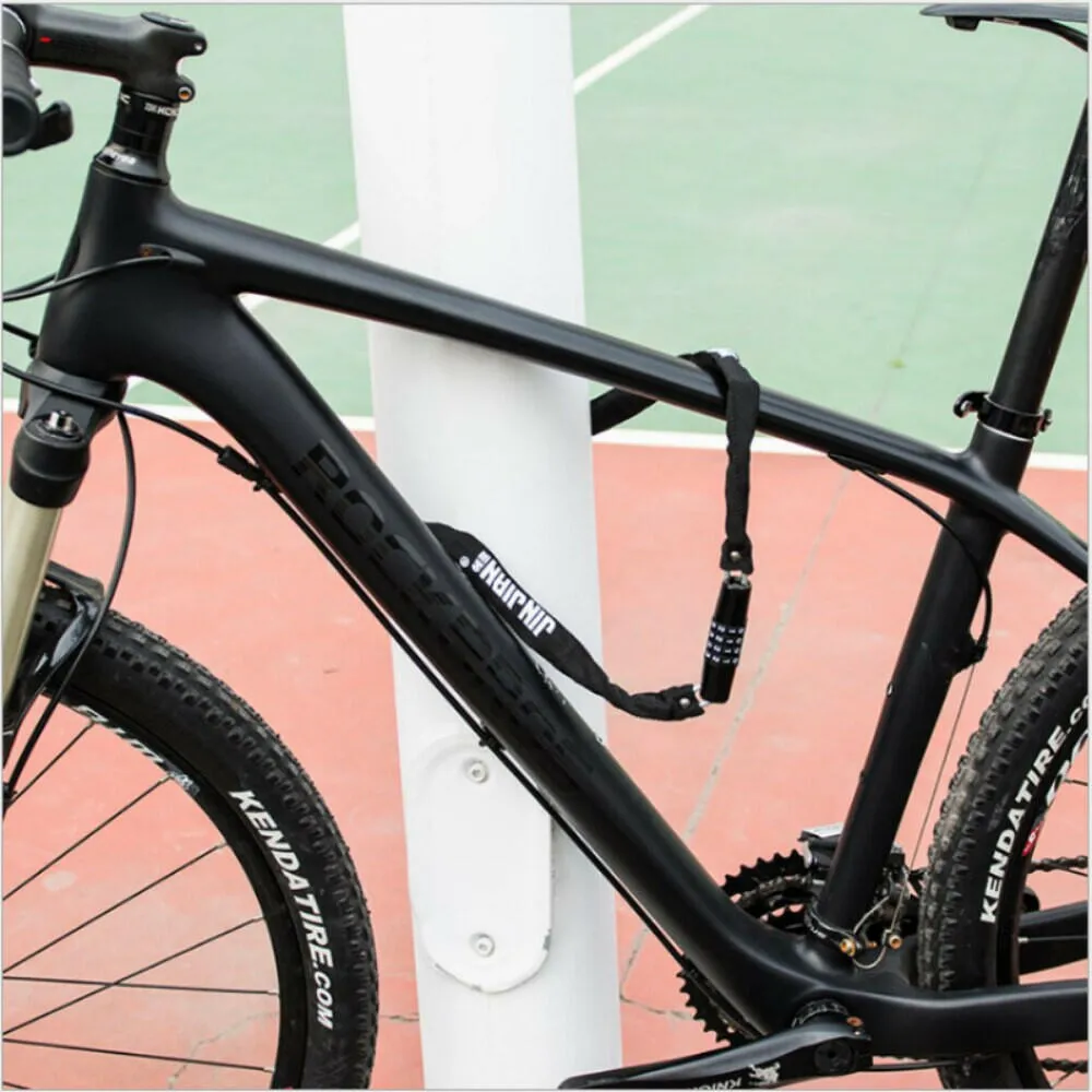 Road Bike Password Lock Bicycle Riding Equipment Electric Bicycle Anti-theft Chain Lock Mountain Road Bicycle Lock Accessories