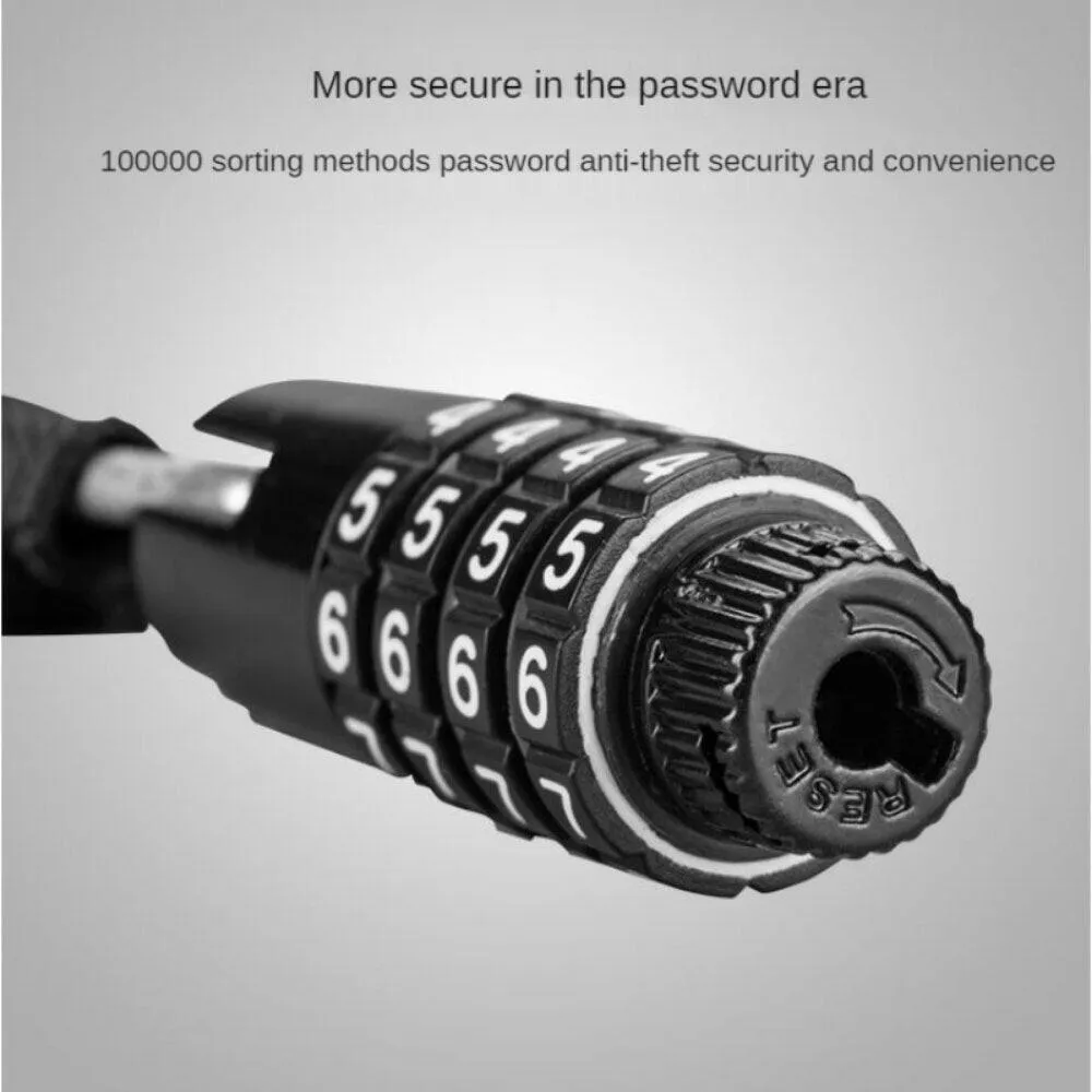 Road Bike Password Lock Bicycle Riding Equipment Electric Bicycle Anti-theft Chain Lock Mountain Road Bicycle Lock Accessories