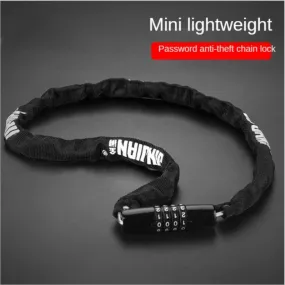 Road Bike Password Lock Bicycle Riding Equipment Electric Bicycle Anti-theft Chain Lock Mountain Road Bicycle Lock Accessories